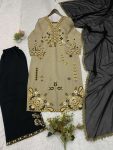MOST PICKED ROMAN EMBROIDERY WORK TOP PALAZZO WITH DUPATTA CASUAL WEAR WHOLESALE PRICE ETHNIC GARMENT (5)