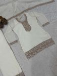 NEW ARRIVAL CRUNCHY SILK EMBROIDERY WORK TOP PALAZZO WITH DUPATTA FORMAL WEAR WHOLESALE PRICE ETHNIC GARMENT (2)