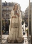 NEW ARRIVAL FAUX GEORGETTE REAL STONE WORK & RICH ZARI EMBROIDERY TOP SHARARA WITH DUPATTA FESTIVAL WEAR WHOLESALE PRICE ETHNIC GARMENT (12)