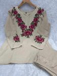 NEW ARRIVAL JUTE COTTON MULTI EMBROIDERY THREAD WORK CO-ORD SET DAILY WEAR WHOLESALE PRICE ETHNIC GARMENT (2)