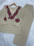 NEW ARRIVAL JUTE COTTON MULTI EMBROIDERY THREAD WORK CO-ORD SET DAILY WEAR WHOLESALE PRICE ETHNIC GARMENT (2)