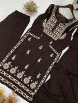NEW ARRIVAL RAYON EMBROIDERY WORK TOP BOTTOM WITH DUPATTA CASUAL WEAR WHOLESALE PRICE ETHNIC GARMENT (2)
