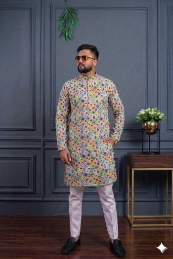 NEW ARRIVAL RAYON DIGITAL WORK KURTA WITH PAYJAMA MULTI