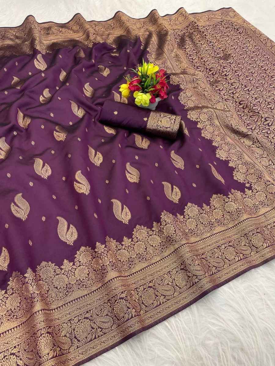 RICH LOOK BANARASI SILK FLOWERS AND MINA DESIGN FULL SAREE AND ZARI WEAVING SAREE WITH UNSTITCHED BLOUSE FESTIVAL WEAR WHOLESALE PRICE ETHNIC GARMENT (9)