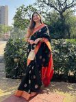 RICH LOOK BANARASI SOFT SILK MINIMALISTIC DESIGN WORK SAREE WITH UNSTITCHED BLOUSE CASUAL WEAR WHOLESALE PRICE ETHNIC GARMENT (8)