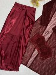 RICH LOOK BUTTERFLY NET SEQUENCE EMBROIDERY WORK BLOUES SKIRT WITH STUG PARTY WEAR WHOLESALE PRICE ETHNIC GARMENT (4)