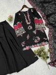 RICH LOOK CRAPE SILK SEQUENCE EMBROIDERY WITH CUT WORK TOP PALAZZO WITH DUPATTA FESTIVAL WEAR WHOLESALE PRICE ETHNIC GARMENT (12)