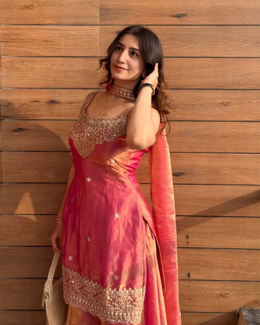 RICH LOOK FANDY SILK SEQUENCE EMBROIDERY TOP PALAZZO WITH DUPATTA WEDDING WEAR WHOLESALE PRICE ETHNIC GARMENT (15)