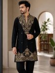 RICH LOOK LACHKA GOLD EMBROIDERY KURTA PENT WEDDING WEAR WHOLESALE PRICE ETHNIC GARMENT (3)