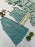 TRENDING DOREMON CRUSH REAL MIRROR AND EMBROIDERY SEQUENCE WORK TOP PALAZZO WITH DUPATTA WEDDING WEAR WHOLESALE PRICE ETHNIC GARMENT (24)