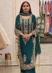 TRENDING FAUX GEORGETTE EMBROIDERY SEQUENCE WORK TOP PALAZZO WITH DUPATTA RAMA