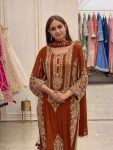 TRENDING FAUX GEORGETTE EMBROIDERY SEQUENCE WORK TOP PALAZZO WITH DUPATTA FESTIVE WEAR WHOLESALE PRICE ETHNIC GARMENT (8)