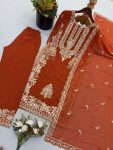 TRENDING FAUX GEORGETTE EMBROIDERY SEQUENCE WORK TOP PALAZZO WITH DUPATTA FESTIVE WEAR WHOLESALE PRICE ETHNIC GARMENT (8)