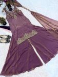 TRENDING FRENDY SILK BIDS HAND WORK WITH SEQUENCE MULTI NEEDLE EMBROIDERY AND ZARI WORK TOP PALAZZO WITH DUPATTA CASUAL WEAR WHOLESALE PRICE ETHNIC GARMENT (5)