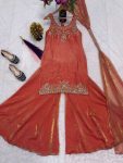 TRENDING FRENDY SILK BIDS HAND WORK WITH SEQUENCE MULTI NEEDLE EMBROIDERY AND ZARI WORK TOP PALAZZO WITH DUPATTA CASUAL WEAR WHOLESALE PRICE ETHNIC GARMENT (6)