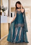 TRENDING FRENDY SILK BIDS HAND WORK WITH SEQUENCE MULTI NEEDLE EMBROIDERY AND ZARI WORK TOP PALAZZO WITH DUPATTA CASUAL WEAR WHOLESALE PRICE ETHNIC GARMENT (9)