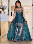 TRENDING FRENDY SILK BIDS HAND WORK WITH SEQUENCE MULTI NEEDLE EMBROIDERY  AND ZARI WORK TOP PALAZZO WITH DUPATTA RAMA