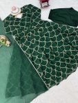 TRENDING MAL CHANDERI THRED & SEQUENCE WORK GOWN BOTTOM WITH DUPATTA FORMAL WEAR WHOLESALE PRICE ETHNIC GARMENT (8)