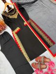 TRENDING PURE MUL CHANDHERI EMBROIDERY SEQUENCE WORK TOP BOTTOM WITH DUPATTA DAILY WEAR WHOLESALE PRICE ETHNIC GARMENT (5)