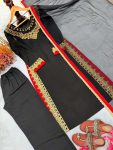 TRENDING PURE MUL CHANDHERI EMBROIDERY SEQUENCE WORK TOP BOTTOM WITH DUPATTA DAILY WEAR WHOLESALE PRICE ETHNIC GARMENT (5)