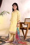 TRENDING ROMAN LACE PATTI BORDER TOP BOTTOM WITH DUPATTA CASUAL WEAR WHOLESALE PRICE ETHNIC GARMENT (6)