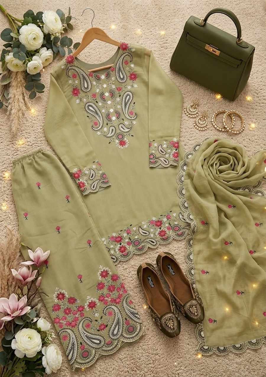 TRENDING ROMAN SILK EMBROIDERY SEQUENCES AND FANCY CUT WORK TOP PALAZZO WITH DUPATTA FESTIVAL WEAR WHOLESALE PRICE ETHNIC GARMENT (28)