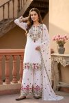 TRENDING ROMAN SILK EMBROIDERY SEQUENCES AND FANCY CUT WORK TOP PALAZZO WITH DUPATTA FESTIVAL WEAR WHOLESALE PRICE ETHNIC GARMENT (35)