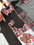 TRENDING SATIN RAYON EMBROIDERY THREAD WORK TOP BOTTOM WITH DUPATTA CASUAL WEAR WHOLESALE PRICE ETHNIC GARMENT (4)