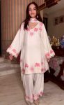 TRENDING SATIN RAYON EMBROIDERY THREAD WORK TOP BOTTOM WITH DUPATTA CASUAL WEAR WHOLESALE PRICE ETHNIC GARMENT (7)