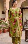 NEW ARRIVAL RAYON COTTON DIGITAL PRINT WORK TOP BOTTOM WITH DUPATTA GREEN