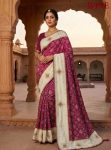 MODERN CREPE SILK BANDHANI PRINT WITH REAL MIRROR WORK SAREE WITH UNSTITCHED BLOUSE WINE