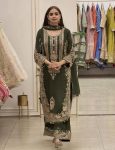 2TRENDING FAUX GEORGETTE EMBROIDERY SEQUENCE WORK TOP PALAZZO WITH DUPATTA FESTIVE WEAR WHOLESALE PRICE ETHNIC GARMENT (30)