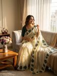 TRENDING SPACE SILK APLIC WORK WITH SEQUENCE  EMBROIDERY WORK SAREE WITH UNSTITCHED BLOUSE TEAL