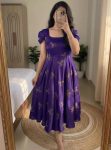 MODERN RANGOLI DESIGNER BUTTERFLY WORK GOWN PURPLE