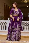 DESIGNER VICHITRA EMBROIDERY 7MM SEQUENCE WORK LEHENGA CHOLI WITH DUPATTA PURPLE