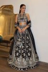 DESIGNER CHINON SILK ZARI , SEQUENCE & DORI WORK LEHENGA CHOLI WITH DUPATTA BLACK
