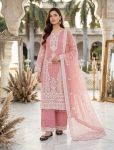 DESIGNER GEORGETTE EMBROIDERY CHAIN SEQUENCE  WORK TOP PALAZZO WITH DUPATTA BABY PINK