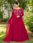 DESIGNER GEORGETTE SEQUENCE EMBROIDERY WORK GOWN WITH DUPATTA RANI
