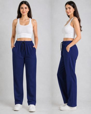DESIGNER LYCRA WITH SELF WORK PALAZZO BLUE