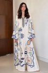 DESIGNER STAR GEORGETTE REAL MIRROR WIHT EMBROIDERY AND CUT WORK TOP BOTTOM WITH DUPATTA WHITE