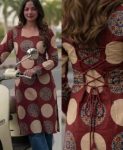 FANCY COTTON PRINT WORK  KURTI MAROON