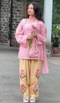 FANCY MUL COTTON DIGITAL PRINT WORK TOP PATIYALA WITH DUPATTA BABY PINK