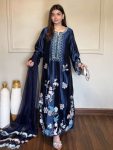 LATEST JURA SILK INTRICATE THREAD WORK TOP BOTTOM WITH DUPATTA