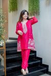 MODERN CHINON SILK BEADS WORK TOP PENT SET RANI
