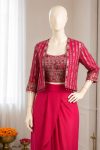 MODERN-CHINON-SILK-PLAIN-DRAPE-SKIRT-WITH-EMBROIDERY-MULTI-THREAD-CODING-SEQUENCE-WORK-BLOUSE-AND-KOTI-PARTY-WEAR-WHOLESALE-PRICE-ETHNIC-GARMENT-3.jpg