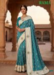 MODERN CREPE SILK BANDHANI PRINT WITH REAL MIRROR WORK SAREE WITH UNSTITCHED BLOUSE RAMA