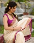 NEW ARRIVAL BANARASI SOFT LICHI SILK JACQUARD WORK  SAREE WITH UNSTITCHED BLOUSE CREAM WITH WINE