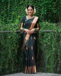 NEW ARRIVAL BANARASI SOFT LICHI SILK JACQUARD WORK  SAREE WITH UNSTITCHED BLOUSE GREEN