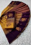NEW ARRIVAL KUBERA PATTU SILK WEAVING ZARI WORK SAREE WITH UNSTITCHED BLOUSE WINE AND YELLOW