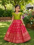 NEW ARRIVAL MONO SILK MAGGAM WORK LEHENGA CHOLI SET RANI